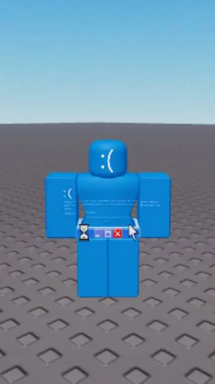 ai character: blue background