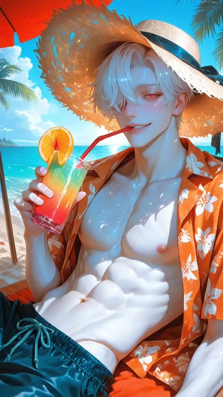 ai character: Avis on the Beach background