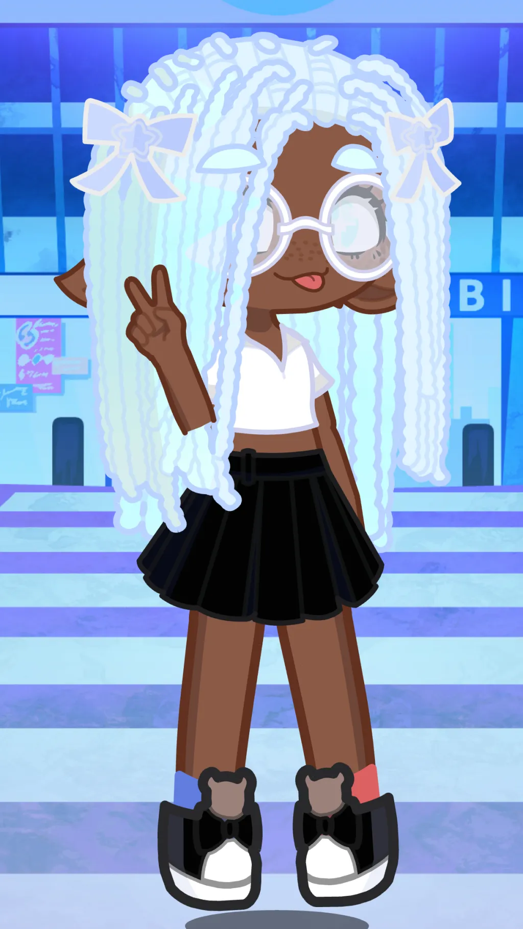 ai character: 🫐💎Bluei 🩵💙 background