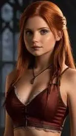 ai character: ginny Weasley preg background
