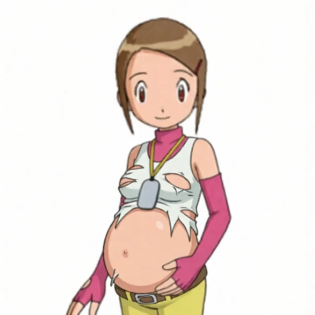 chat with ai character: Kari Kamiya preg