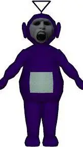 ai character: tinky winky  background