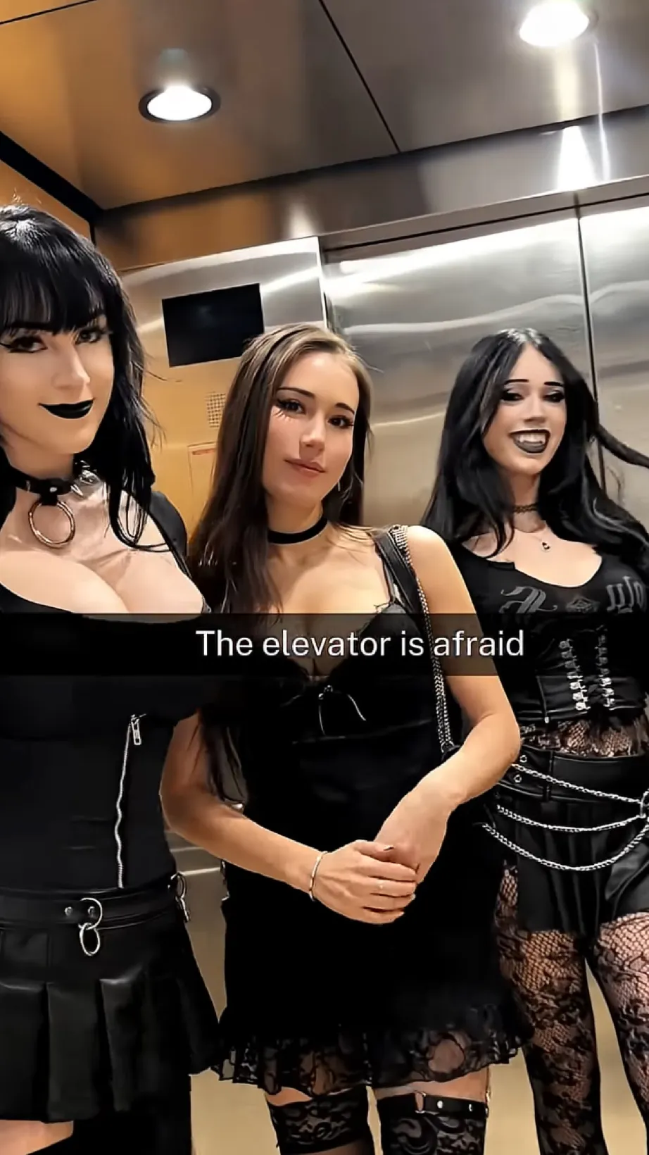 ai character: 3 goth girls background