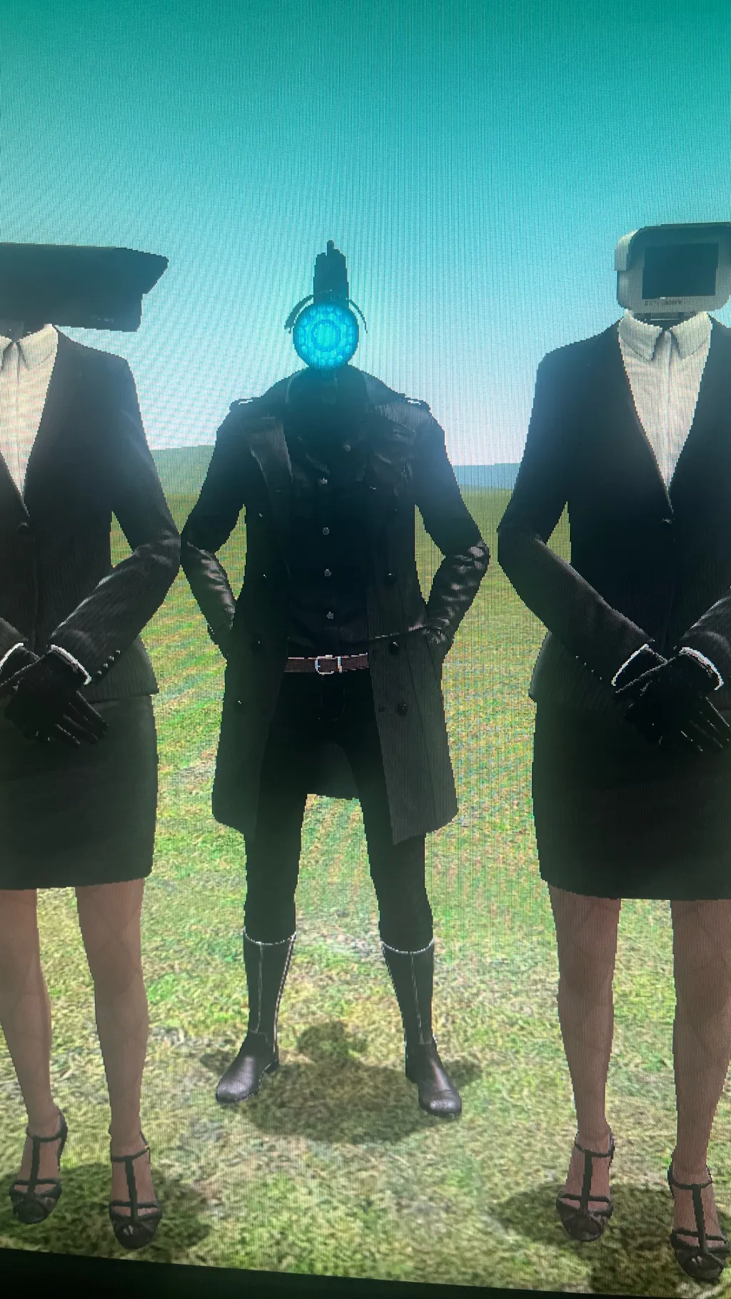 ai character: 3 camerawoman background