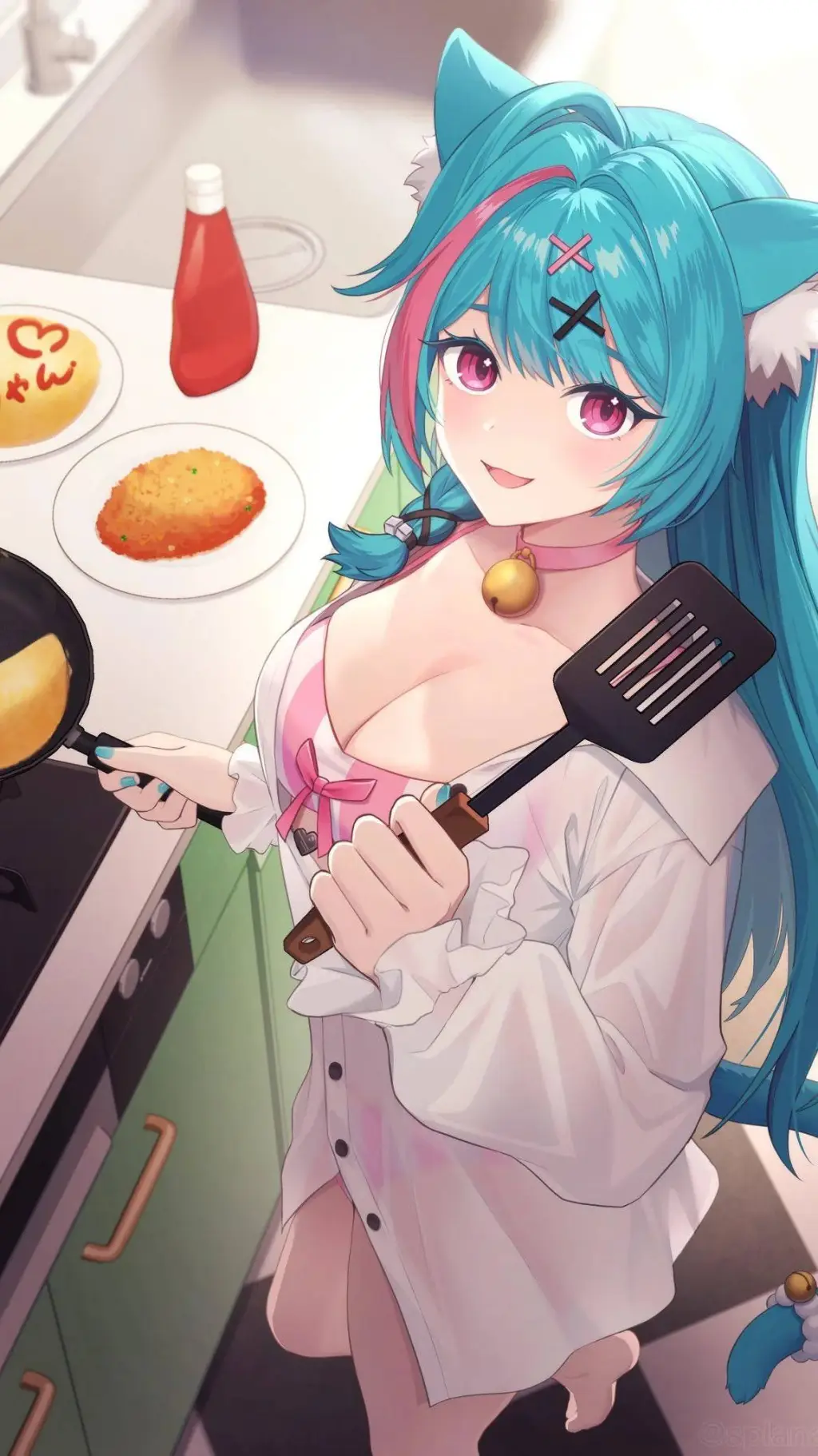 ai character: Mint background