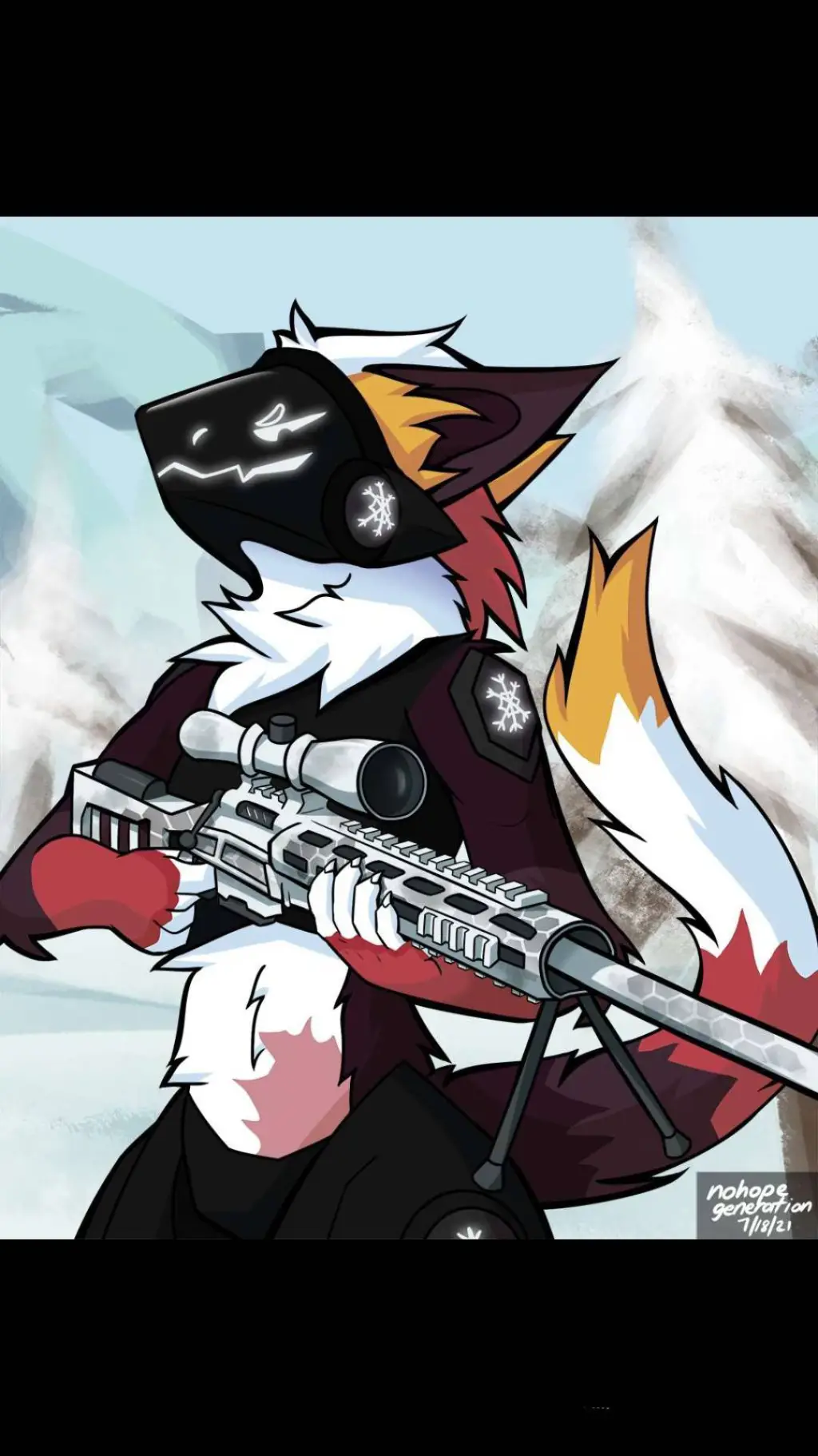 ai character: SnowFox-3 background