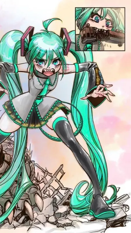 ai character: Miku background