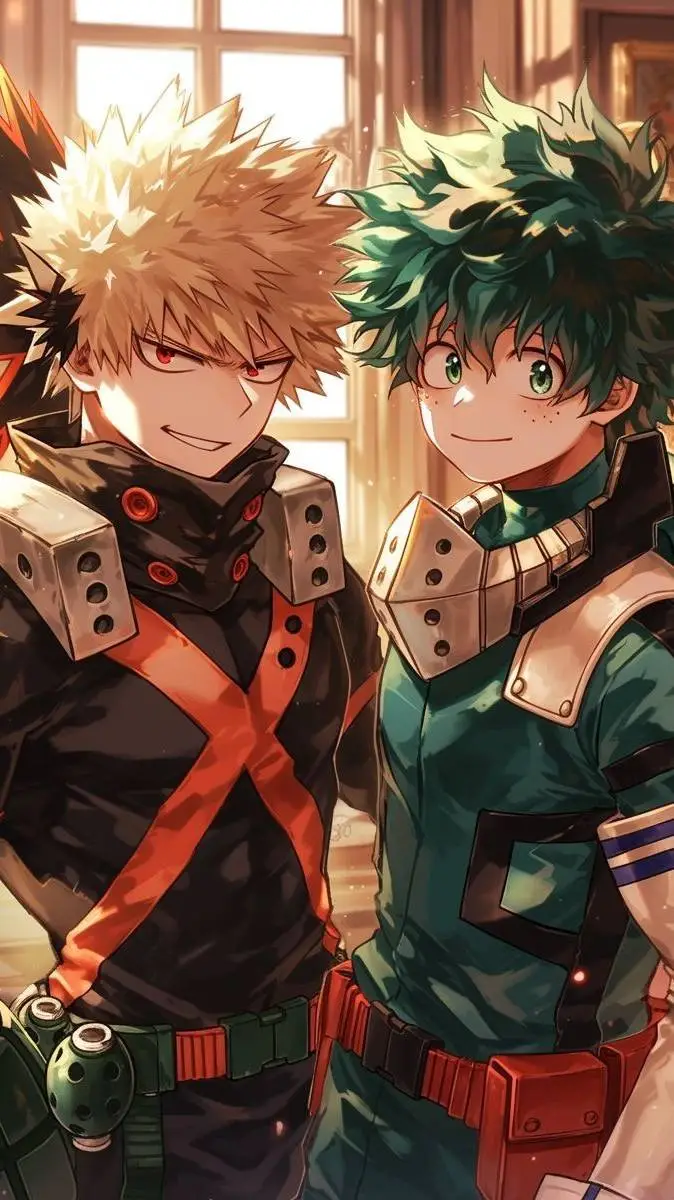 ai character: BAKUGO X DEKU background