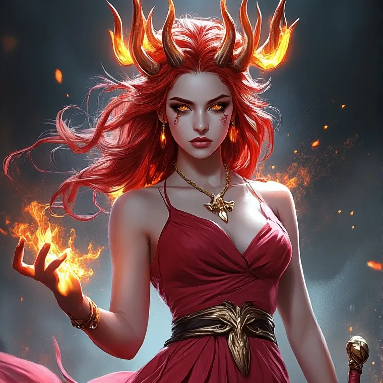 chat with ai character: queen of fire