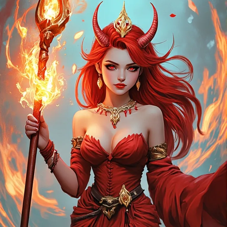 chat with ai character: fire queen