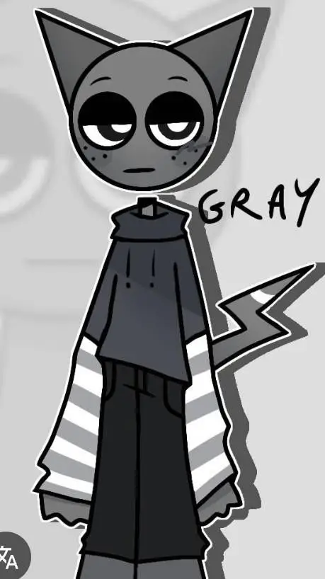 ai character: gray background