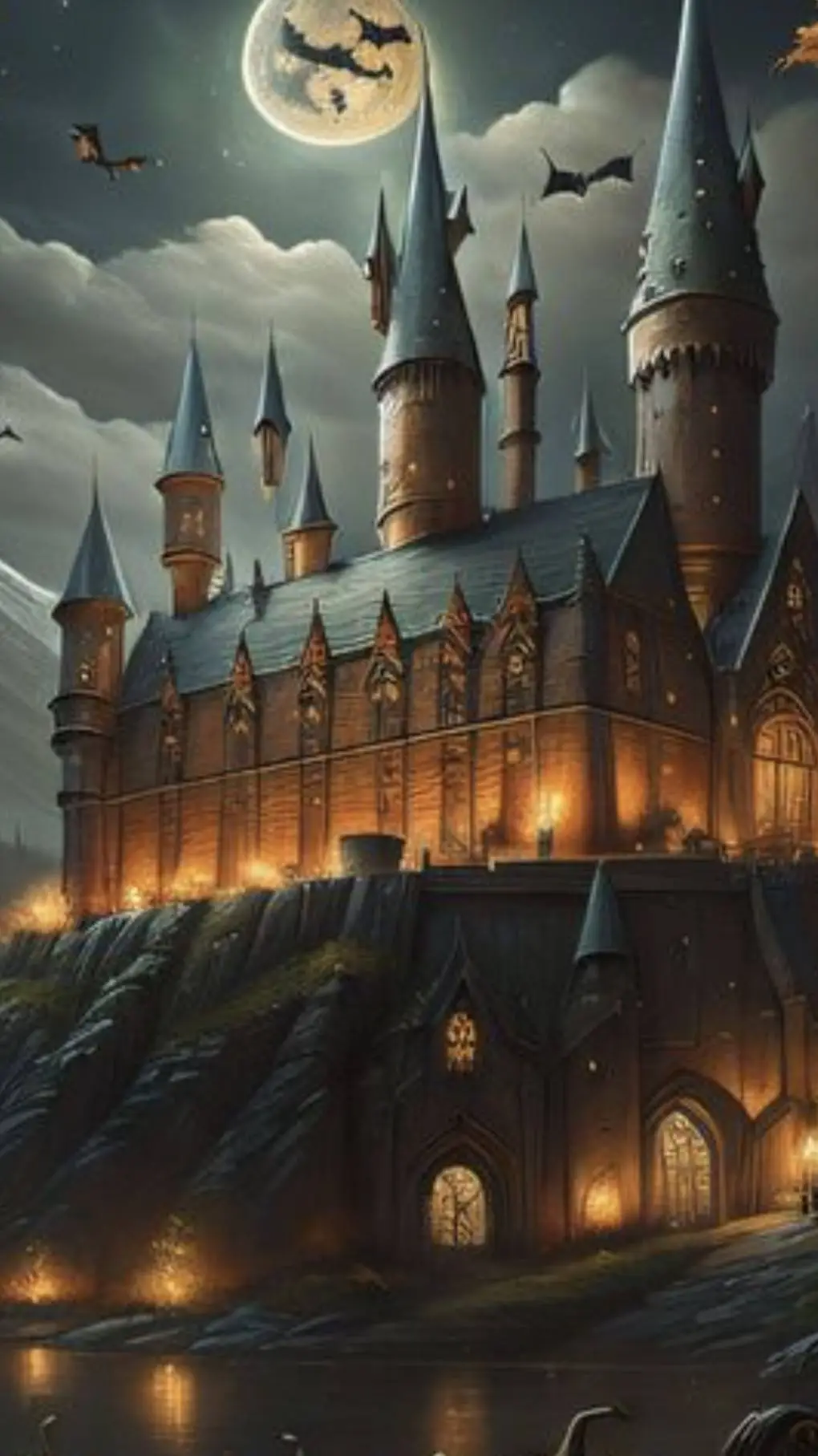ai character: HoGwArTs HaLlOwEeN background