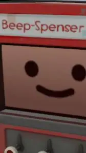 ai character: dispenser boy  background