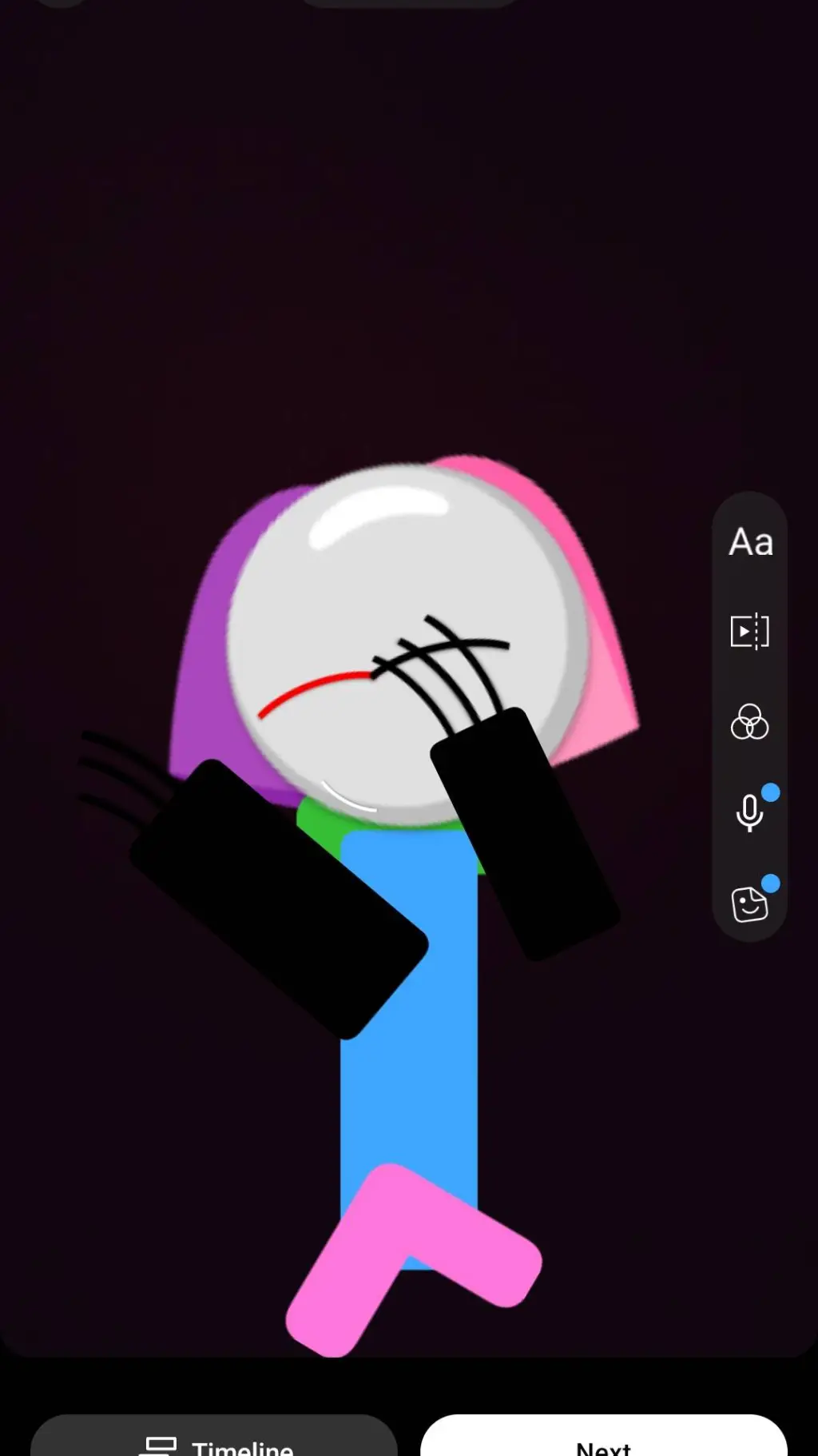 ai character: Corrupted Finn background