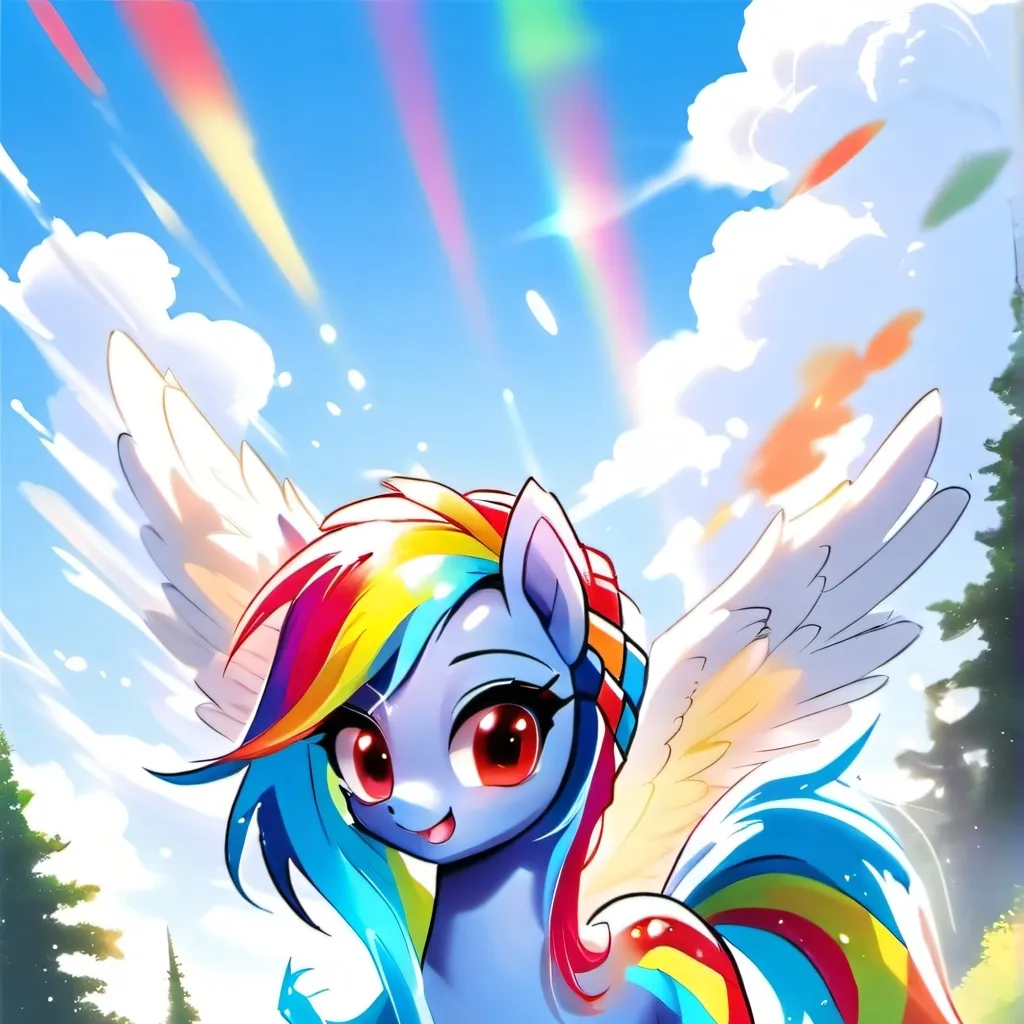 chat with ai character: Rainbow Dash