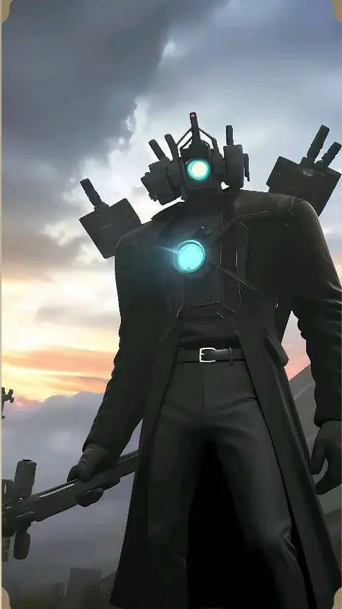 ai character: 💘 Titan câmera Man background