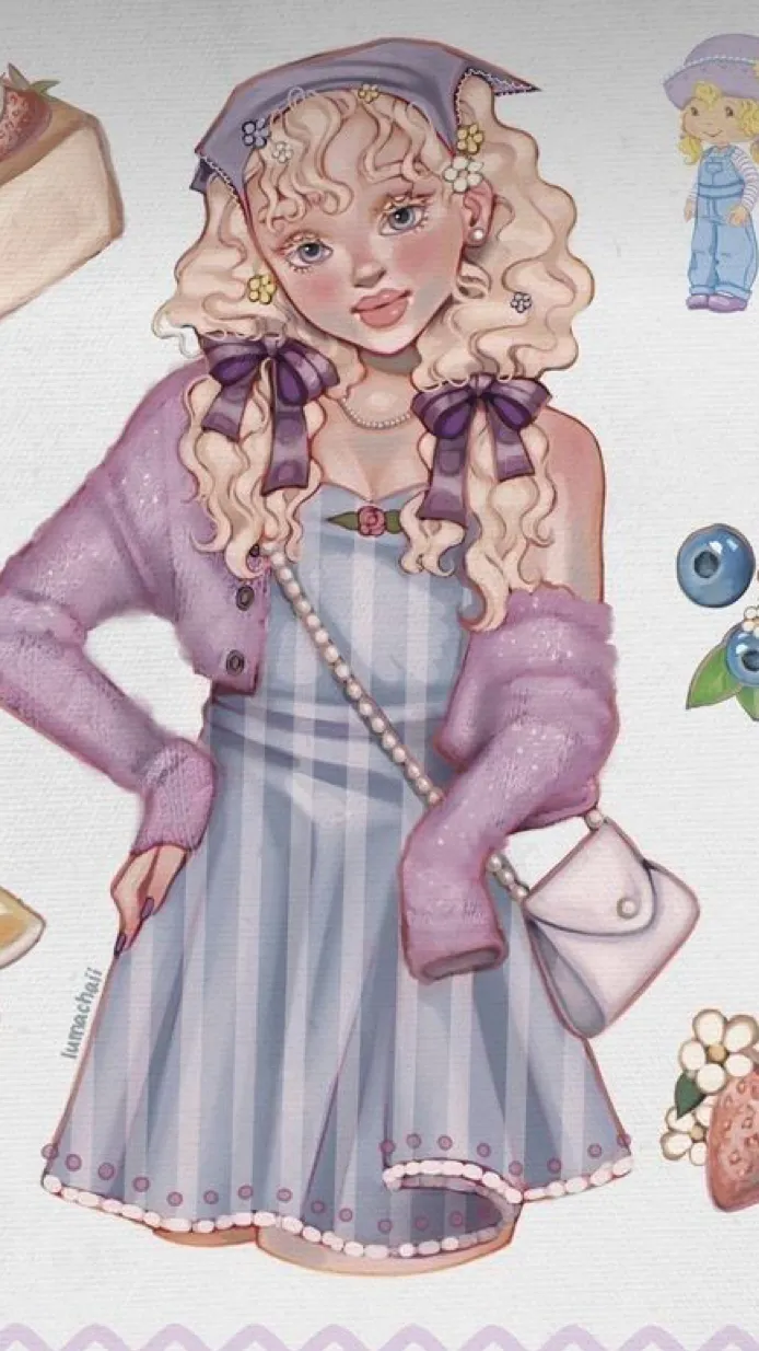 ai character: 🧁 Angel cake 🧁  background
