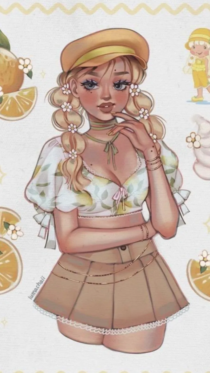 ai character: Lemon meringue🍋 background