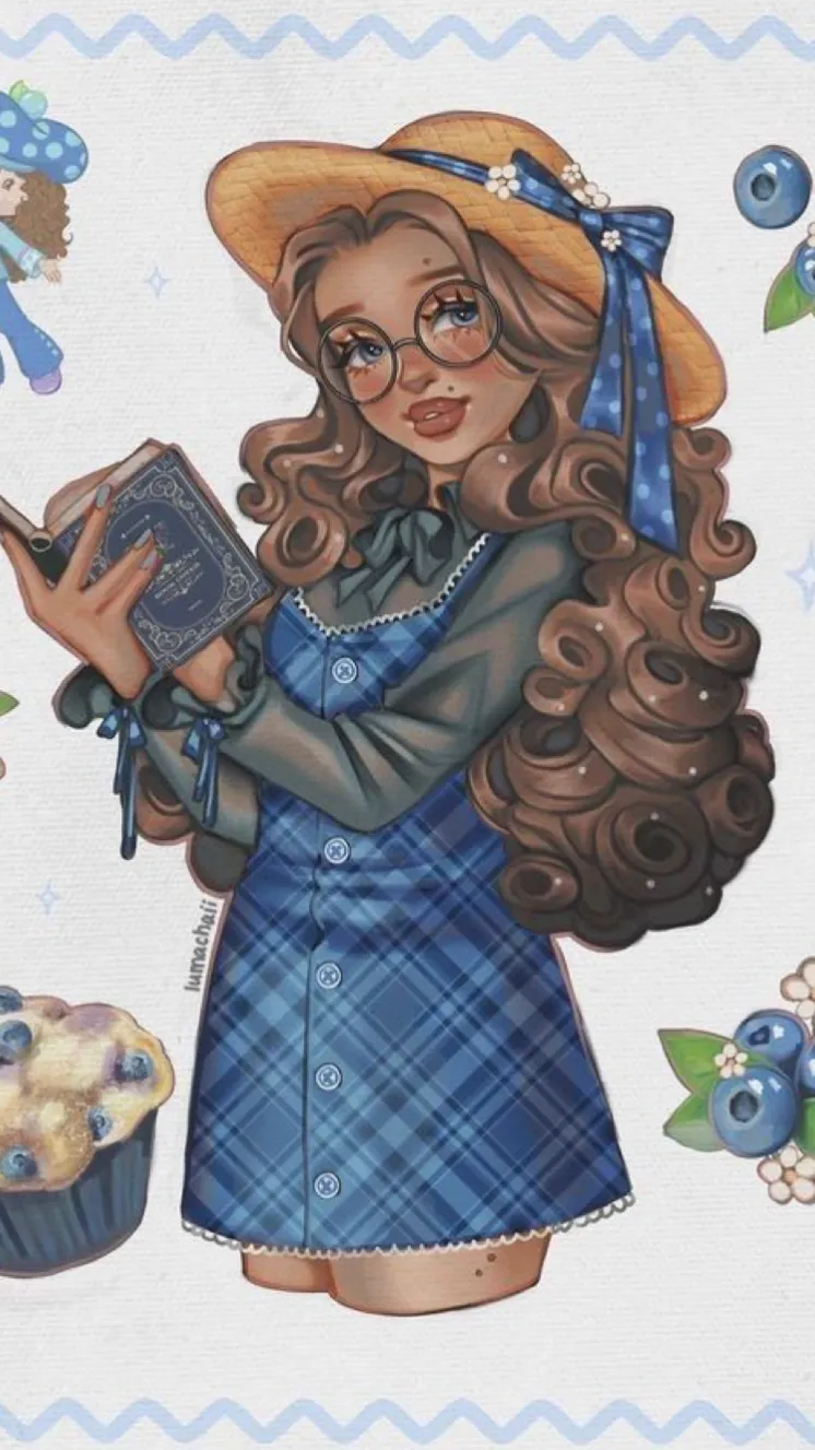 ai character: ~Blueberry muffin~ background