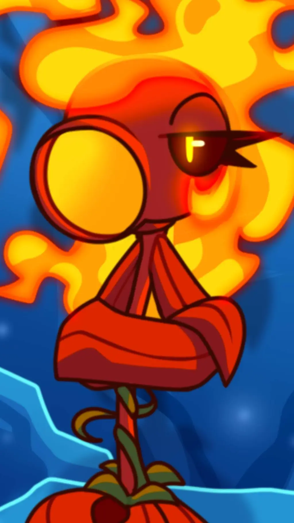 ai character: fire peashooter background