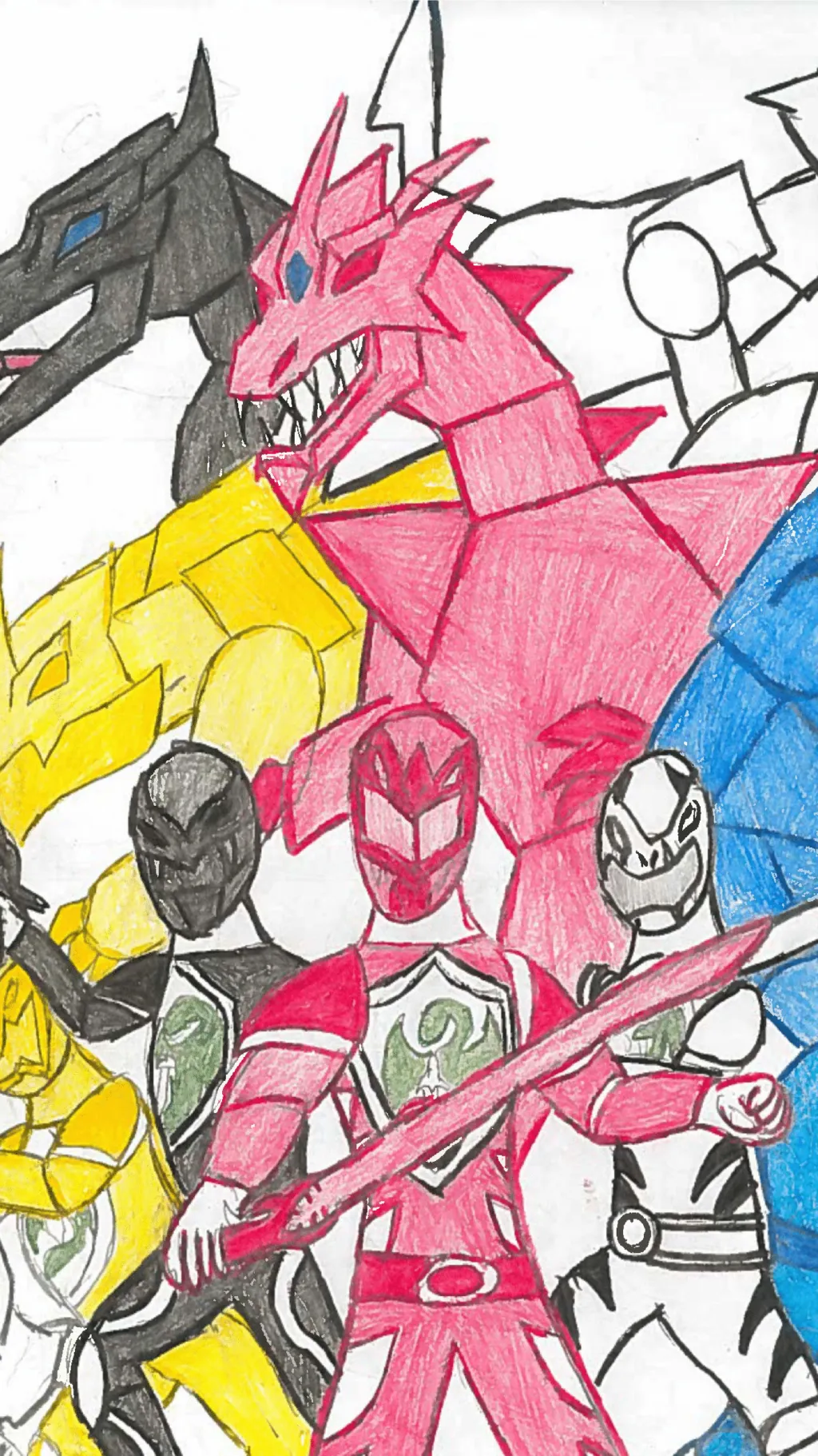 ai character: Power Rangers drk  background