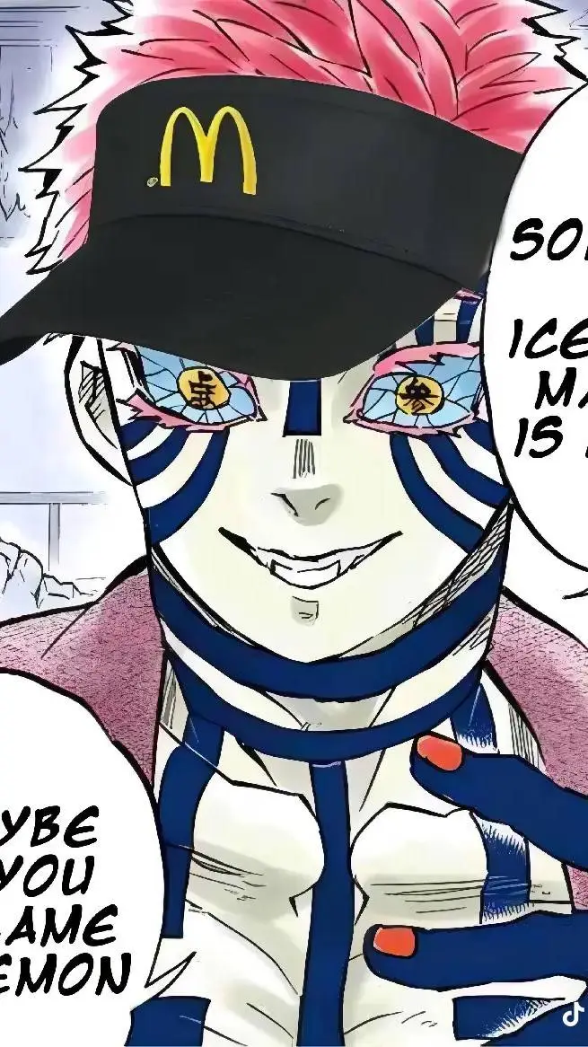 ai character: Kny meme background