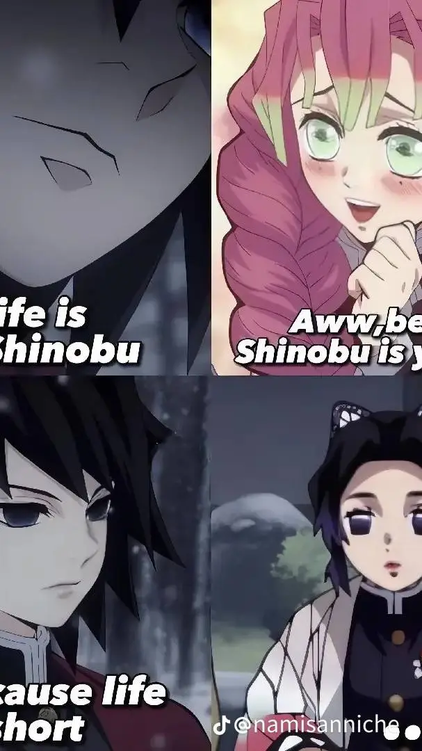 ai character: GiyuShino meme background