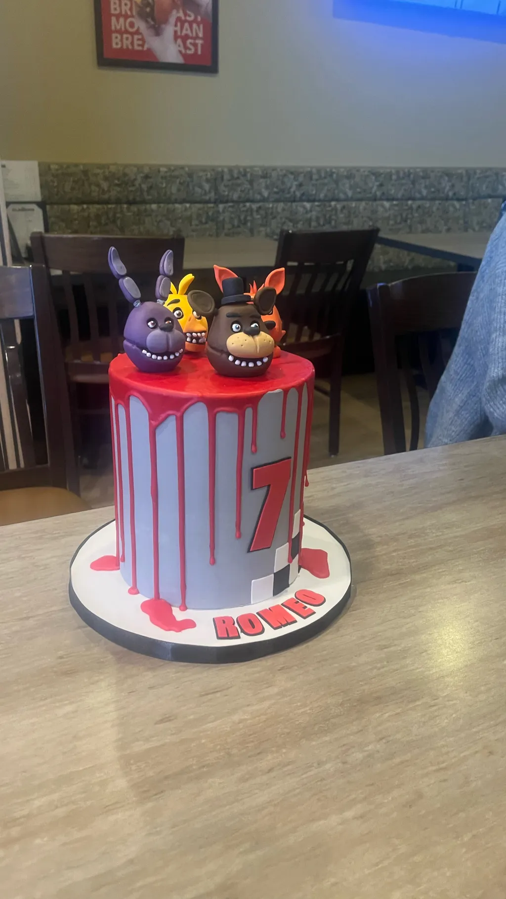 ai character: Fnaf cake background