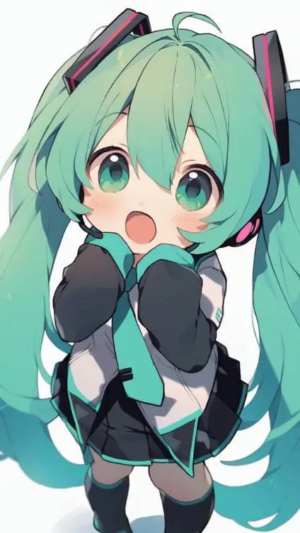 ai character: Miku and Teto background