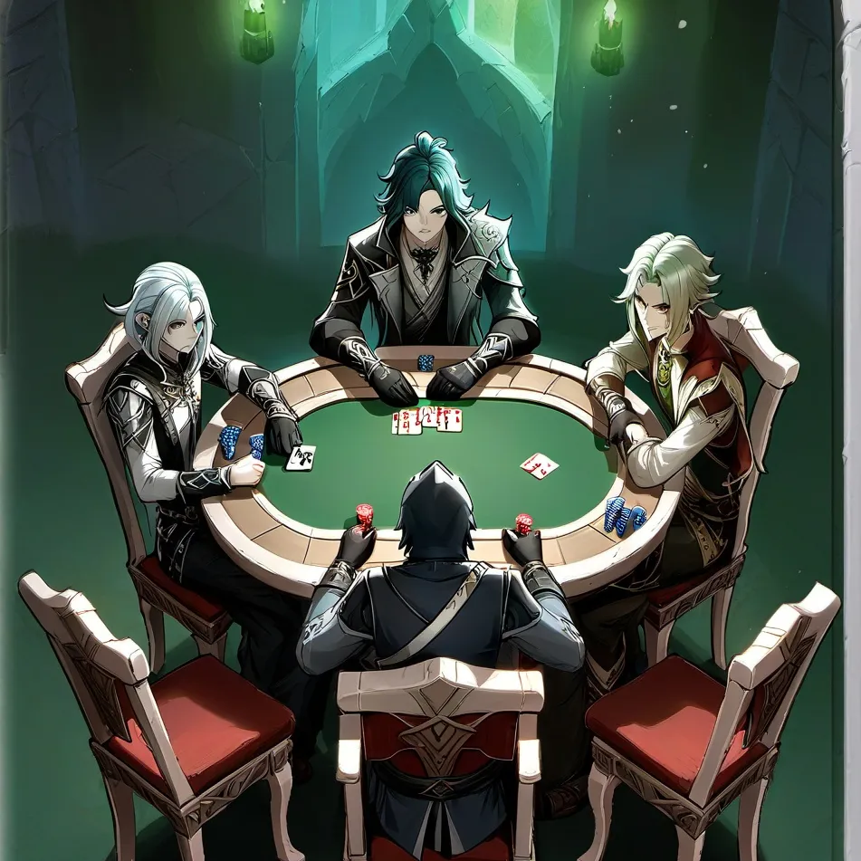 chat with ai character: a game of poker 