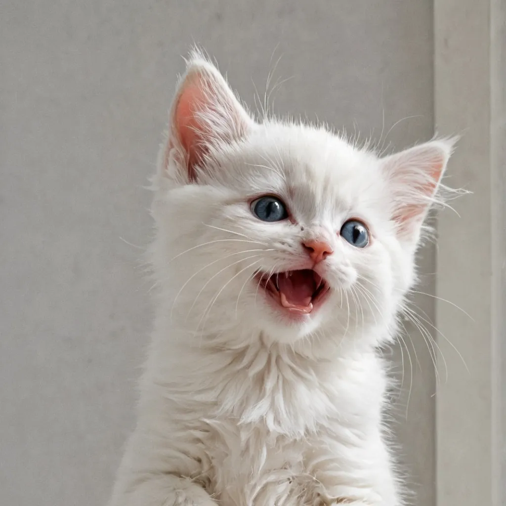 chat with ai character: crying white kitty