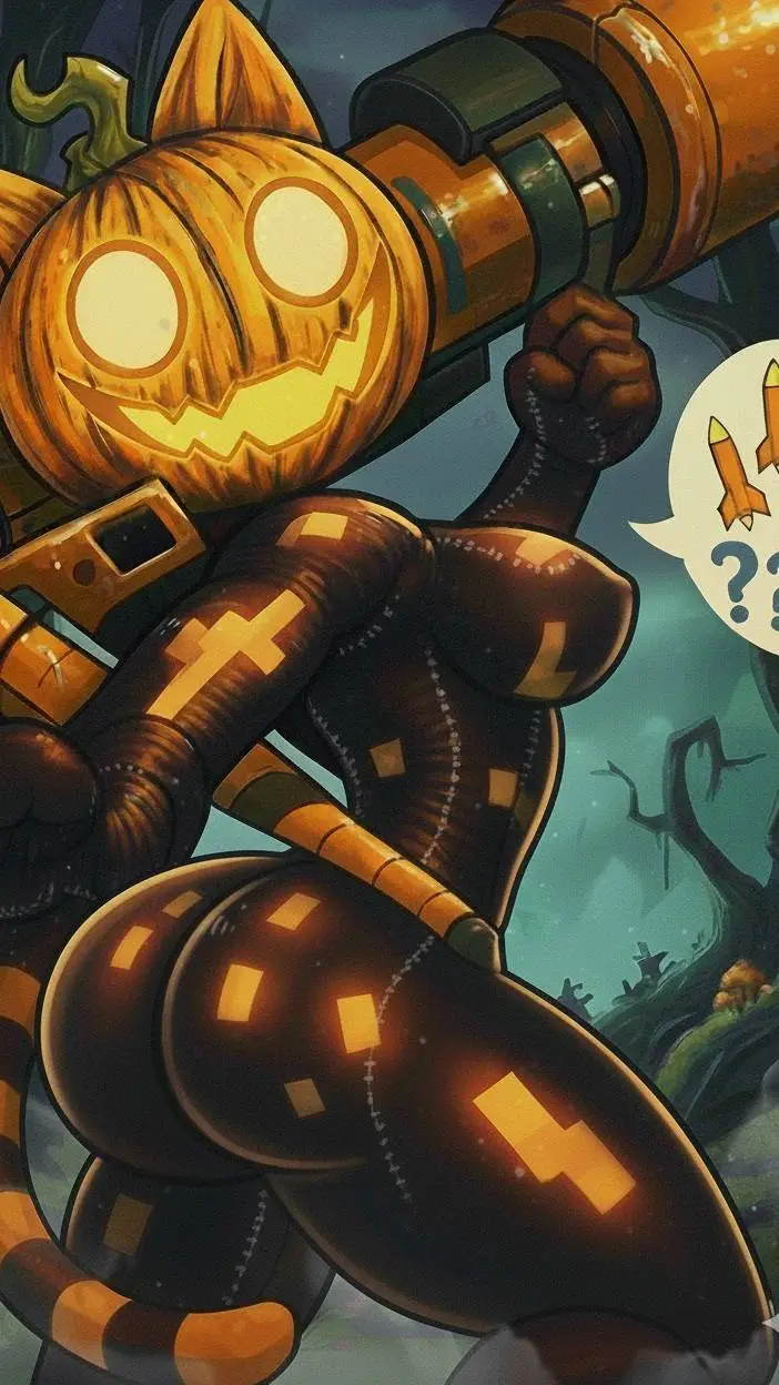 ai character: Pumpkin cat background