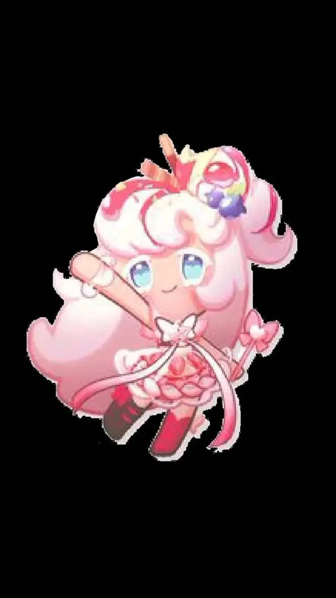 ai character: baumkuchen end cre background
