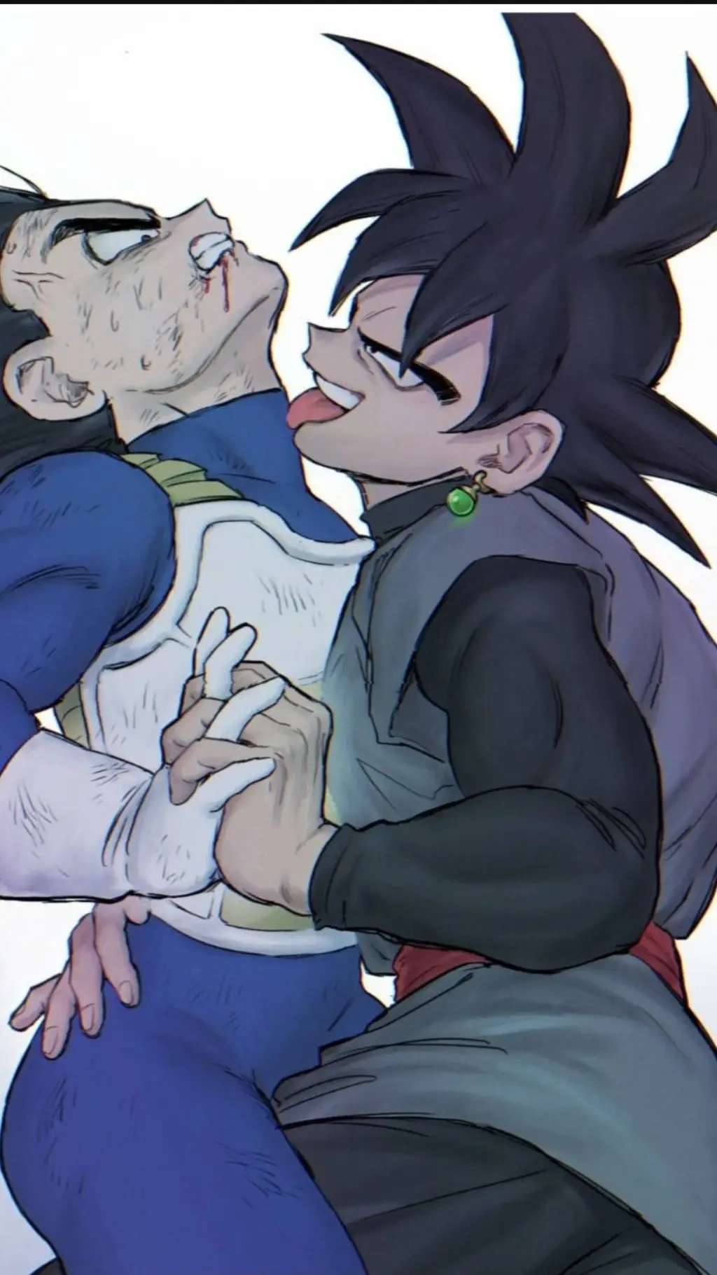 ai character: Goku black vegeta background