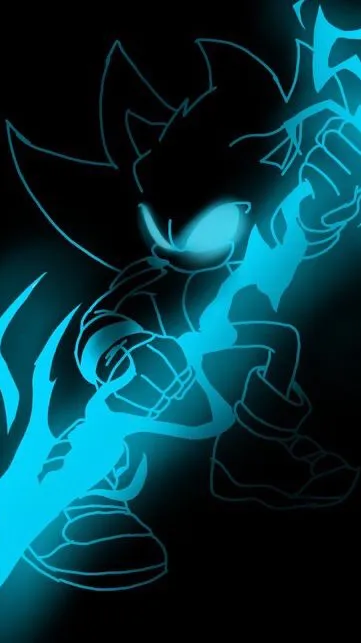 ai character: dark super sonic background