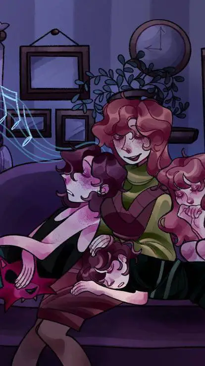 ai character: Mrs Afton n t kids background