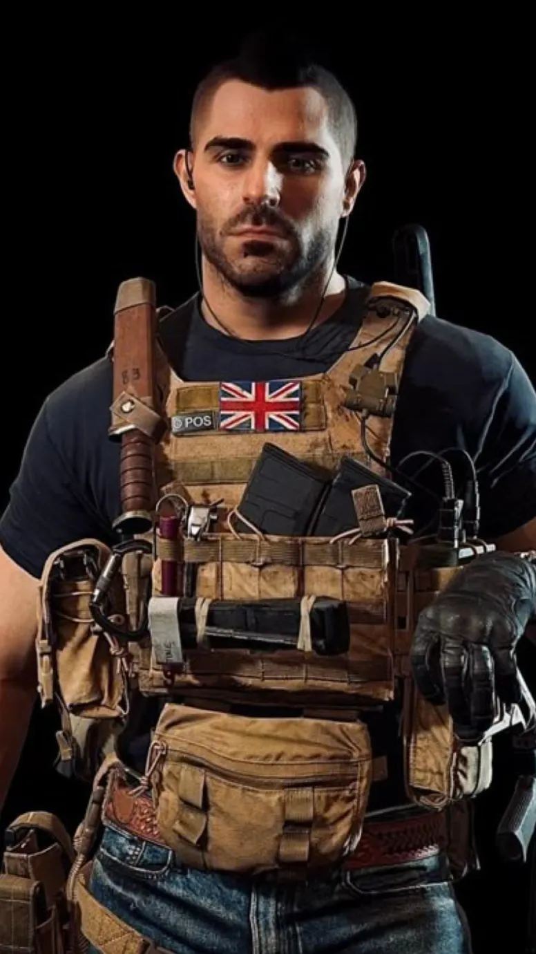 ai character: Soap ~COD~ background