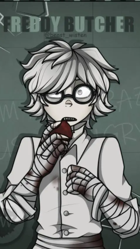 ai character: Freddy the butcher background