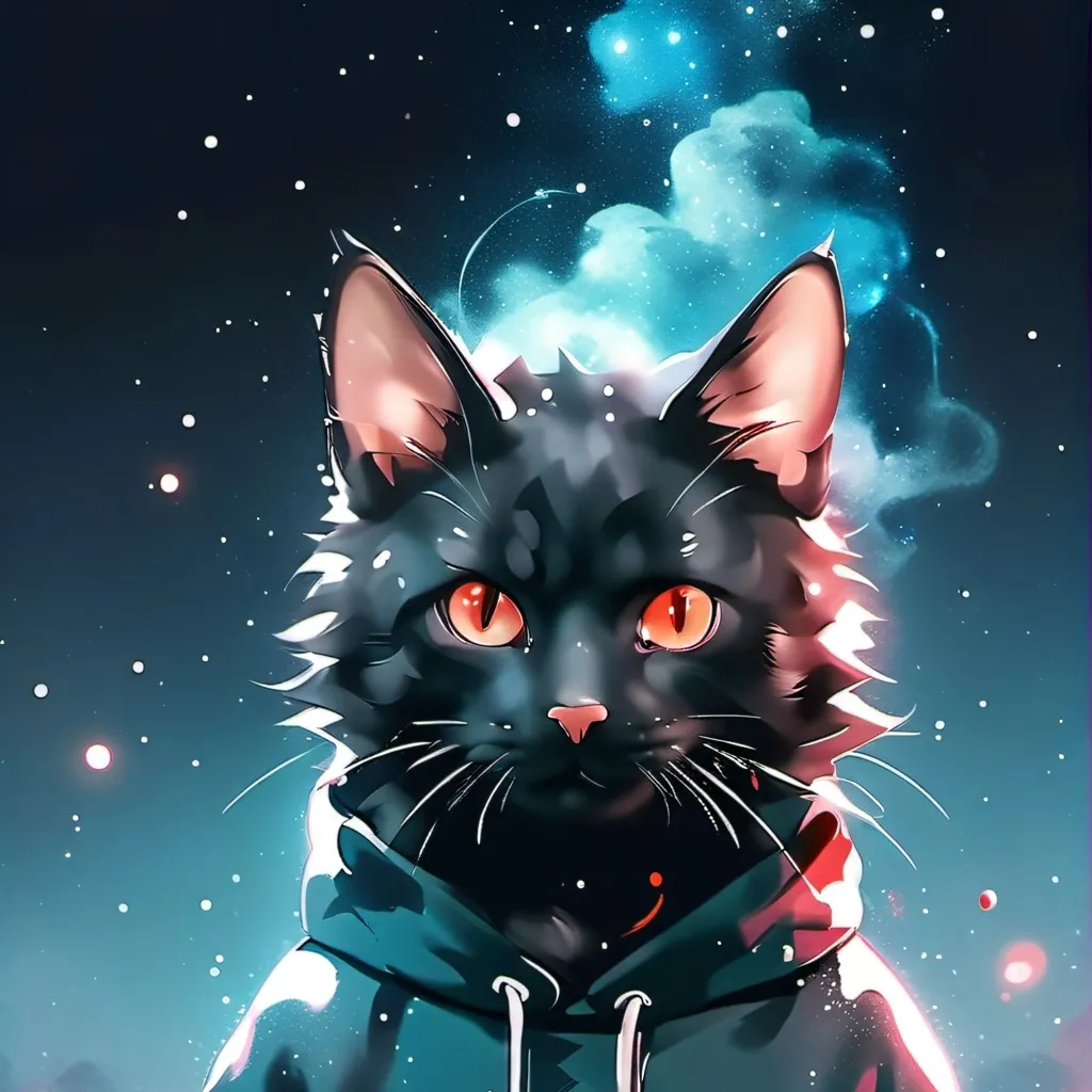 chat with ai character: black magic cat