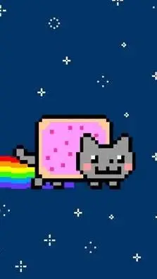 ai character: Nyan cat  background