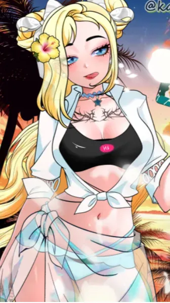 ai character: Beach! background