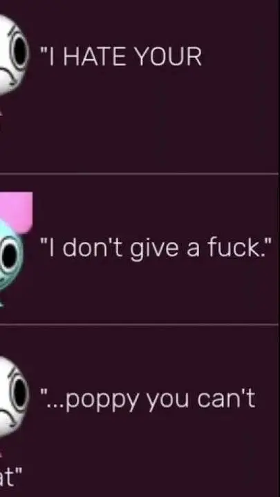 ai character: Poppy vs shrimpo💔 background