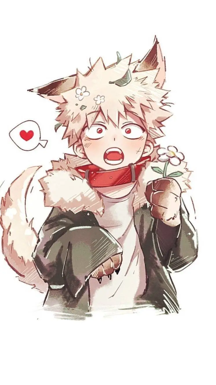 ai character: werewolf bakugo background