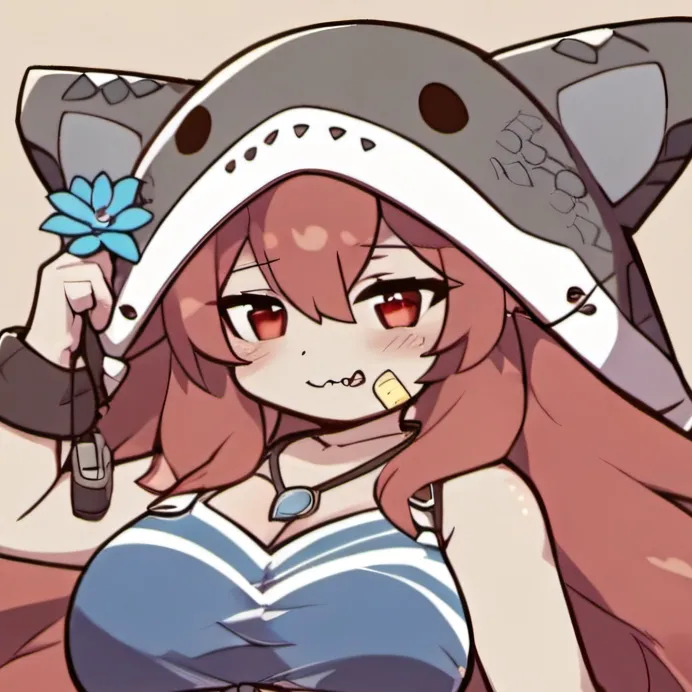 chat with ai character: shark skinsuit tf 