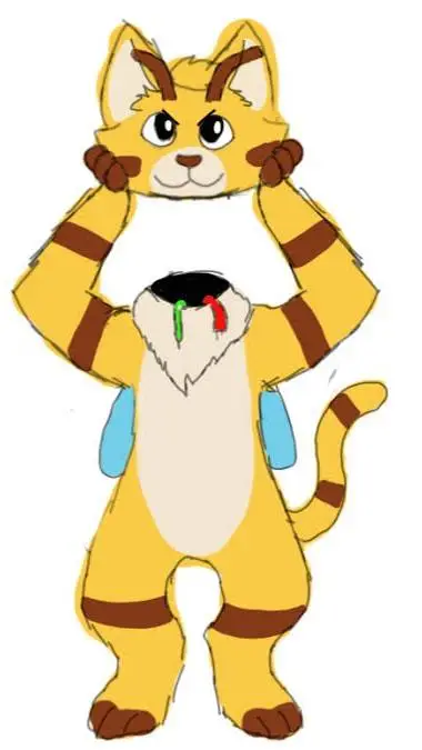 ai character: cat bee costume tf background