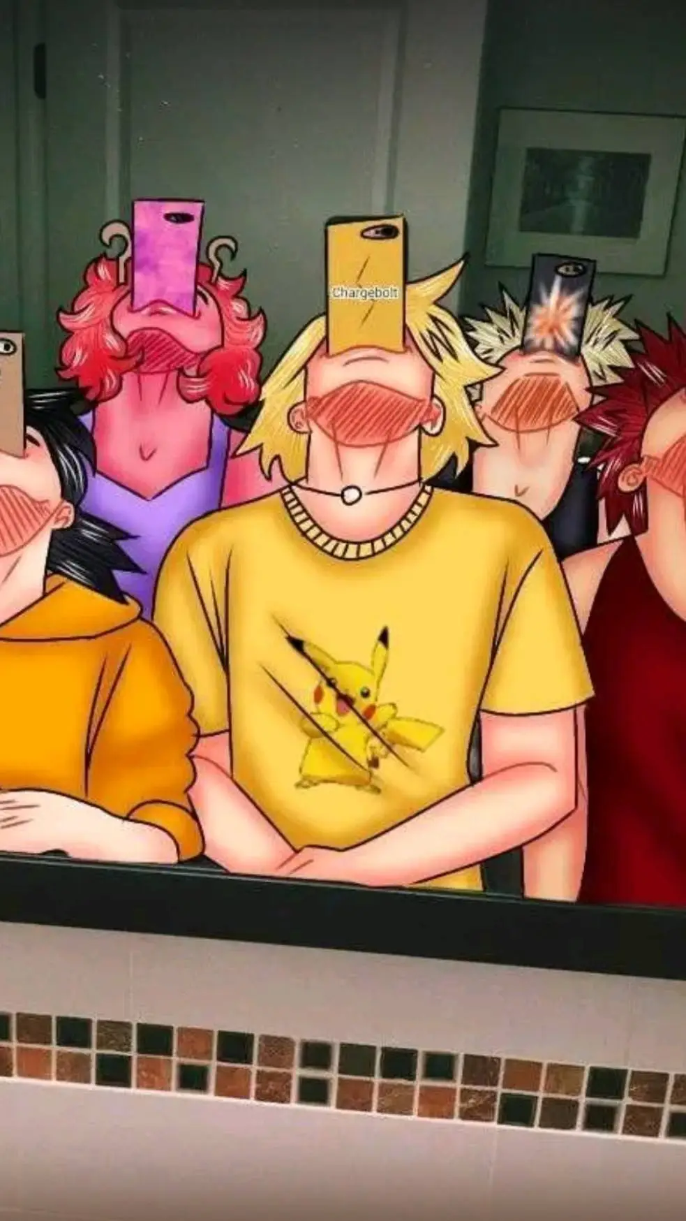 ai character: Mha Christmas background