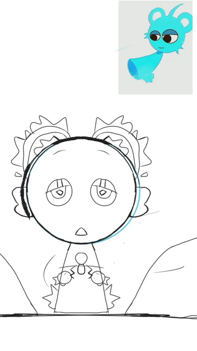 ai character: Srunki kiss  background