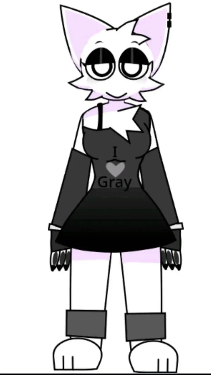 ai character: Wendacat love Gray background