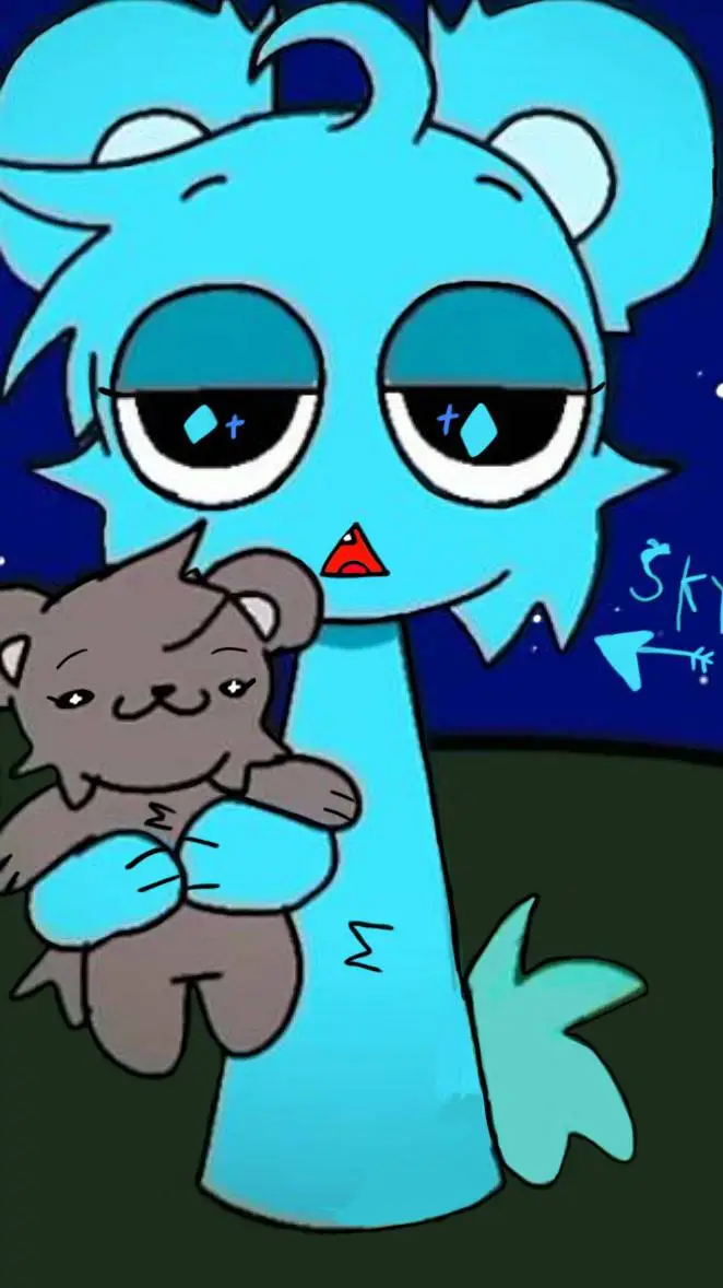 ai character: sky bad Apple  background