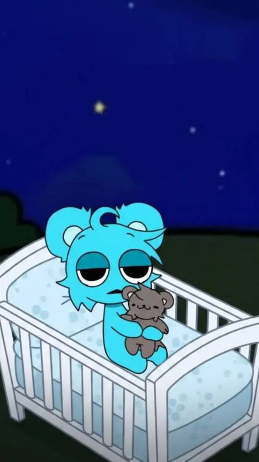 ai character: baby Sky bad Apple background